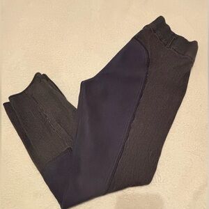 Goode Rider Women's 32L Breeches Pants Horse Equestrian Blue Patches Riding Full
